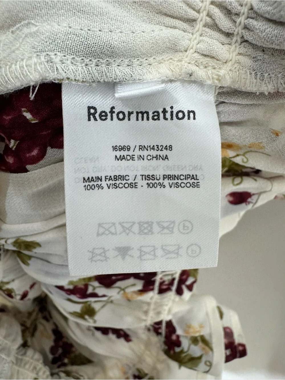 Reformation Amarena Grape Top Long Sleeve Top